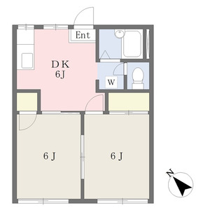 2DK 間取り図