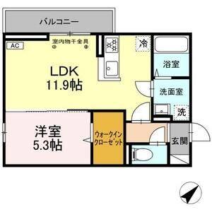 1LDK 間取り図
