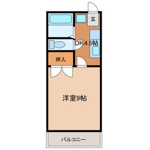 1DK 間取り図