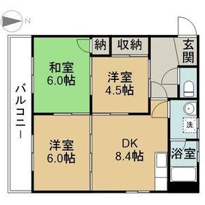 3DK 間取り図