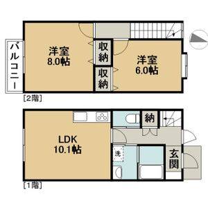2LDK 間取り図