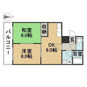 2DK 間取り図