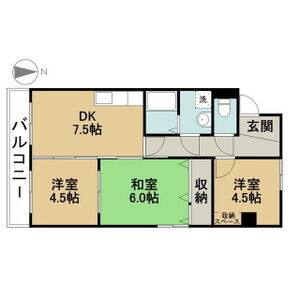 3DK 間取り図