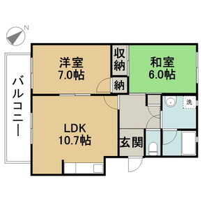 2LDK 間取り図
