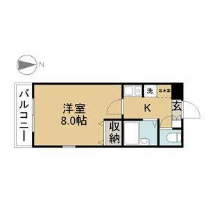 1K 間取り図
