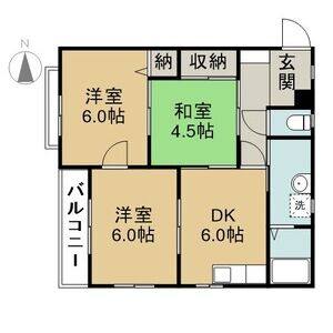 3DK 間取り図