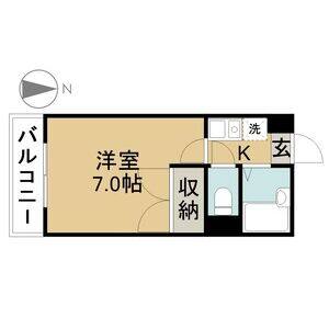 1K 間取り図