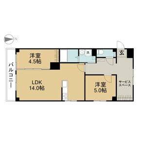 2LDK 間取り図