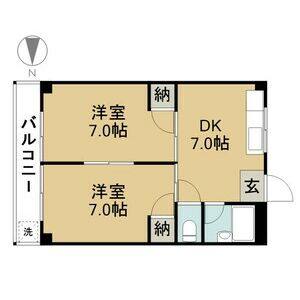 2DK 間取り図
