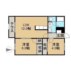 2LDK 間取り図