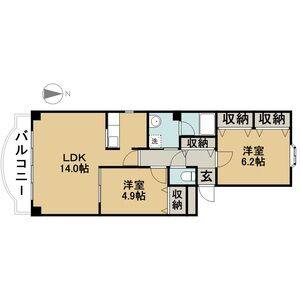 2LDK 間取り図