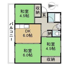 2LDK 間取り図