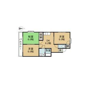 3DK 間取り図