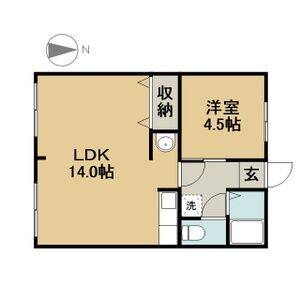 1LDK 間取り図