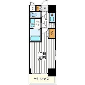 1K 間取り図
