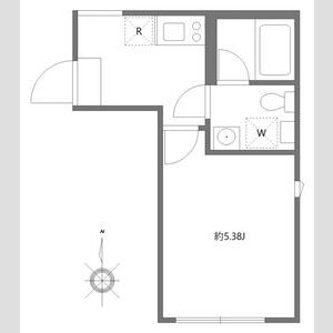 1K 間取り図