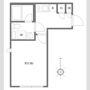 1K 間取り図