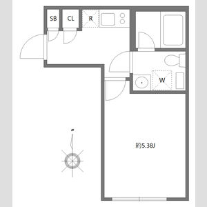 1K 間取り図