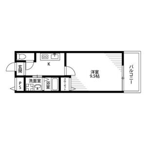 1K 間取り図