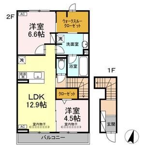 2LDK 間取り図