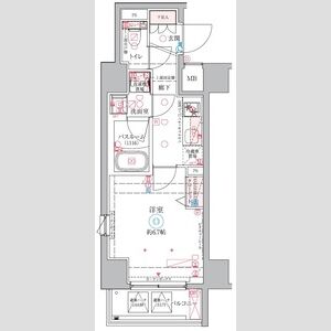 1K 間取り図