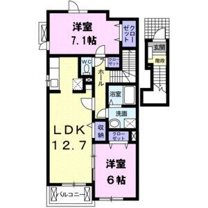 2LDK 間取り図