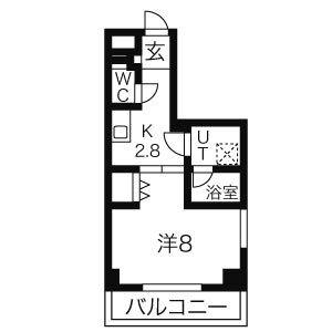 1K 間取り図