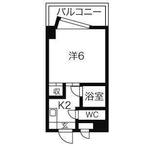 1K 間取り図