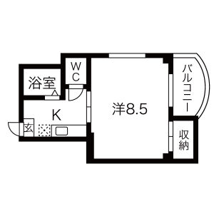 1K 間取り図