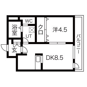 ワンルーム 間取り図