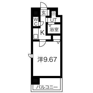1K 間取り図