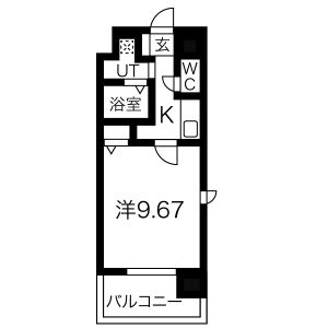 1K 間取り図