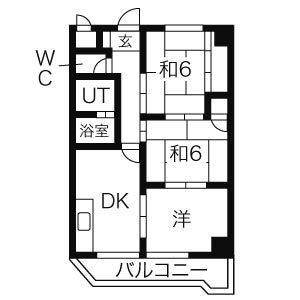 3DK 間取り図