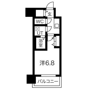 1K 間取り図