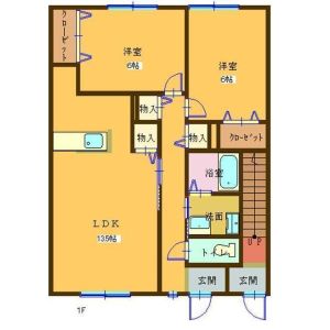 2LDK 間取り図