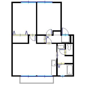 2LDK 間取り図