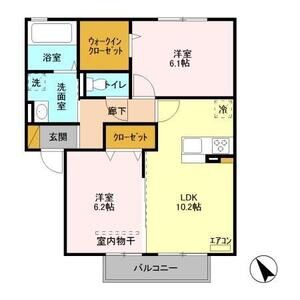 2LDK 間取り図