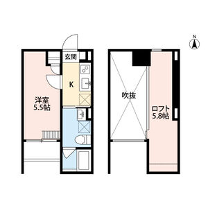 1K 間取り図