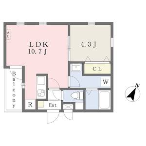 1LDK 間取り図