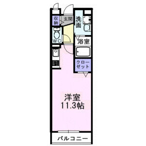 1K 間取り図