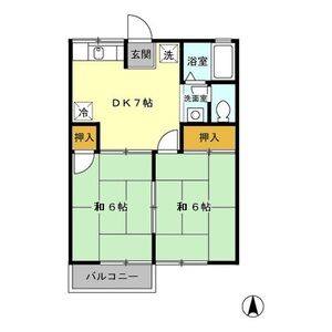 2DK 間取り図