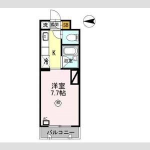 1K 間取り図