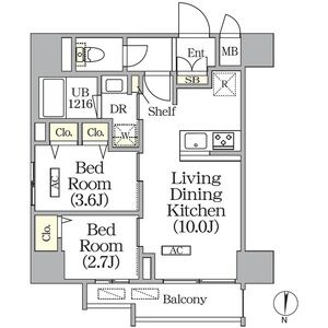 2LDK 間取り図