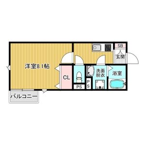 1K 間取り図