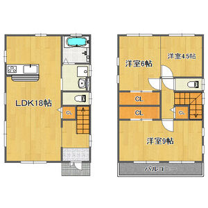 2LDK 間取り図