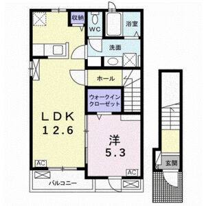 1LDK 間取り図