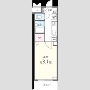 1K 間取り図