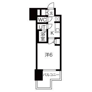 1K 間取り図