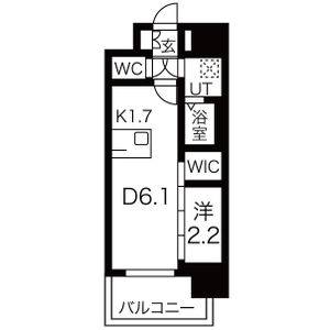 1DK 間取り図