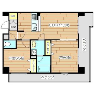 2LDK 間取り図